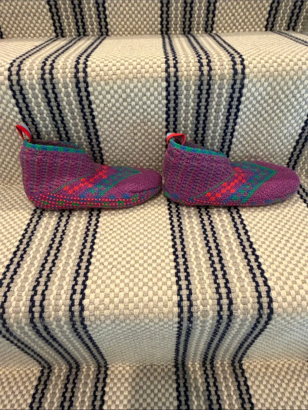 Bombas Youth Gripper Slippers Y1 Purple Fair Isle